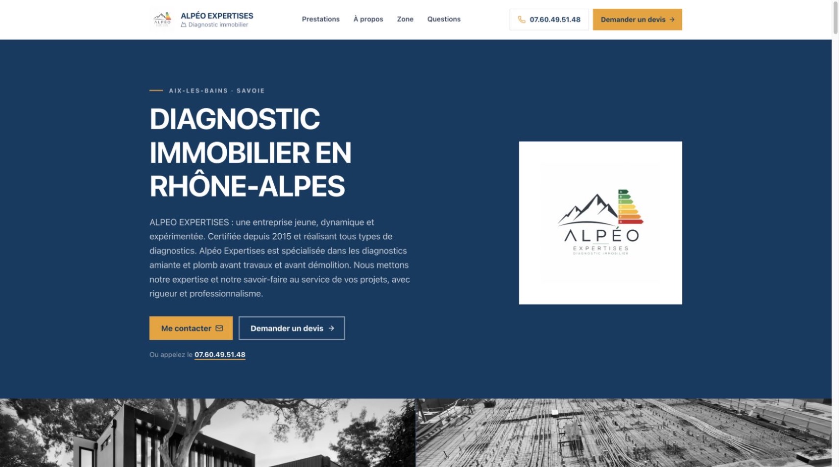 Aperçu du site ALPÉO Expertises