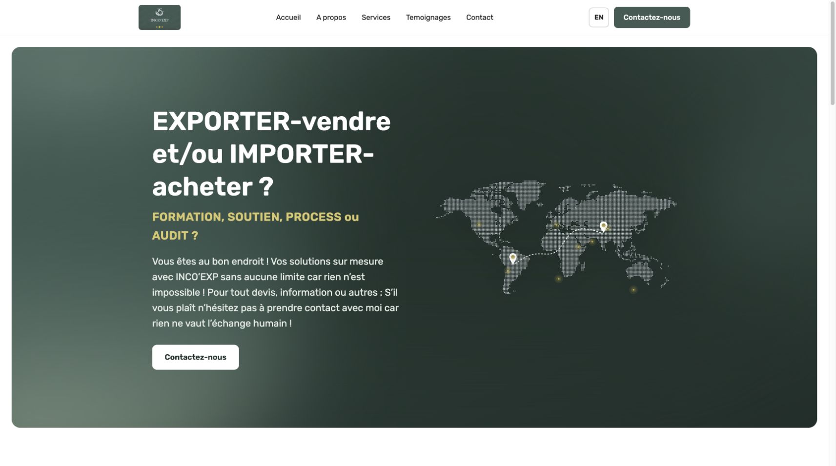Aperçu du site INCO'EXP